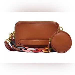 Coach Charter Crossbody with Leather Rainbow Chain *SOLD OUT* Excellent Cond.